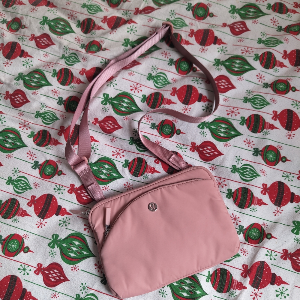 Lululemon Pink Crossbody Curved Lines Bag